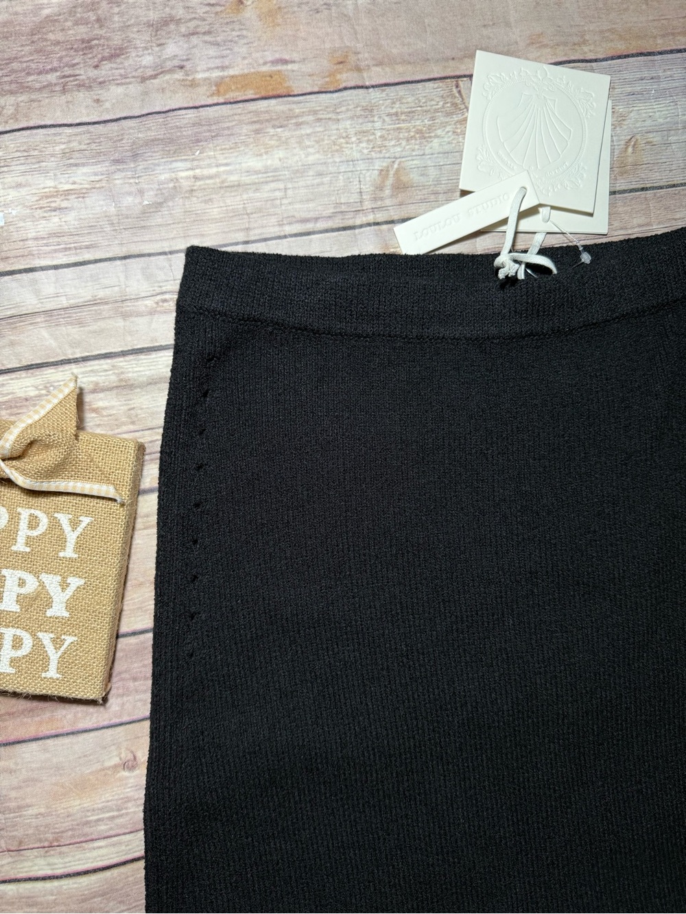 Loulou de Saison Aalis Cotton-Blend Rib-Knit Midi-Skirt size L NWT - Picture 3 of 14